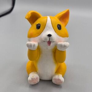 ROOGO Corgi Dog Figurine Glasses Stand Resin Kawaii Puppy Statue Home Decor